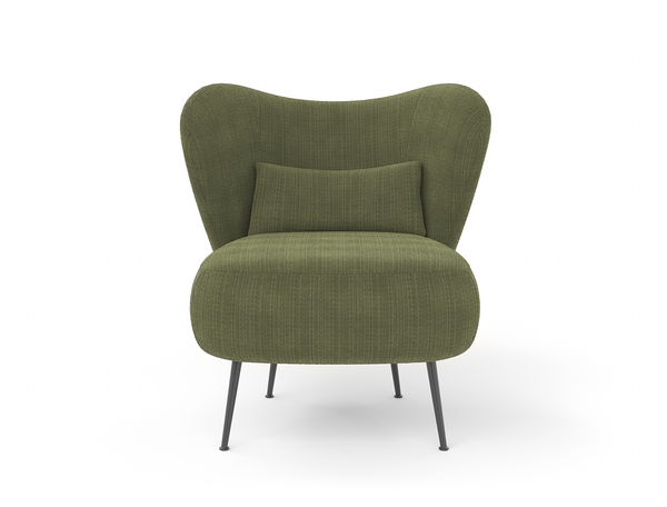 Ryder Green Corduroy Velvet Armchair