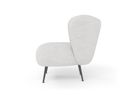 Ryder White Boucle Velvet Armchair