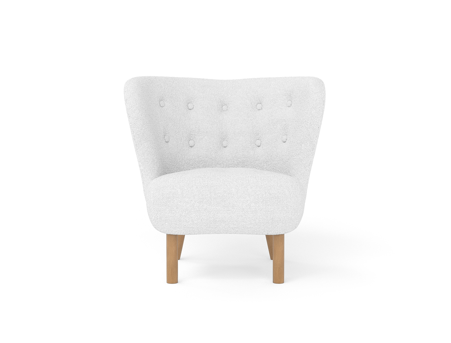 Kaeda White Sherpa Armchair