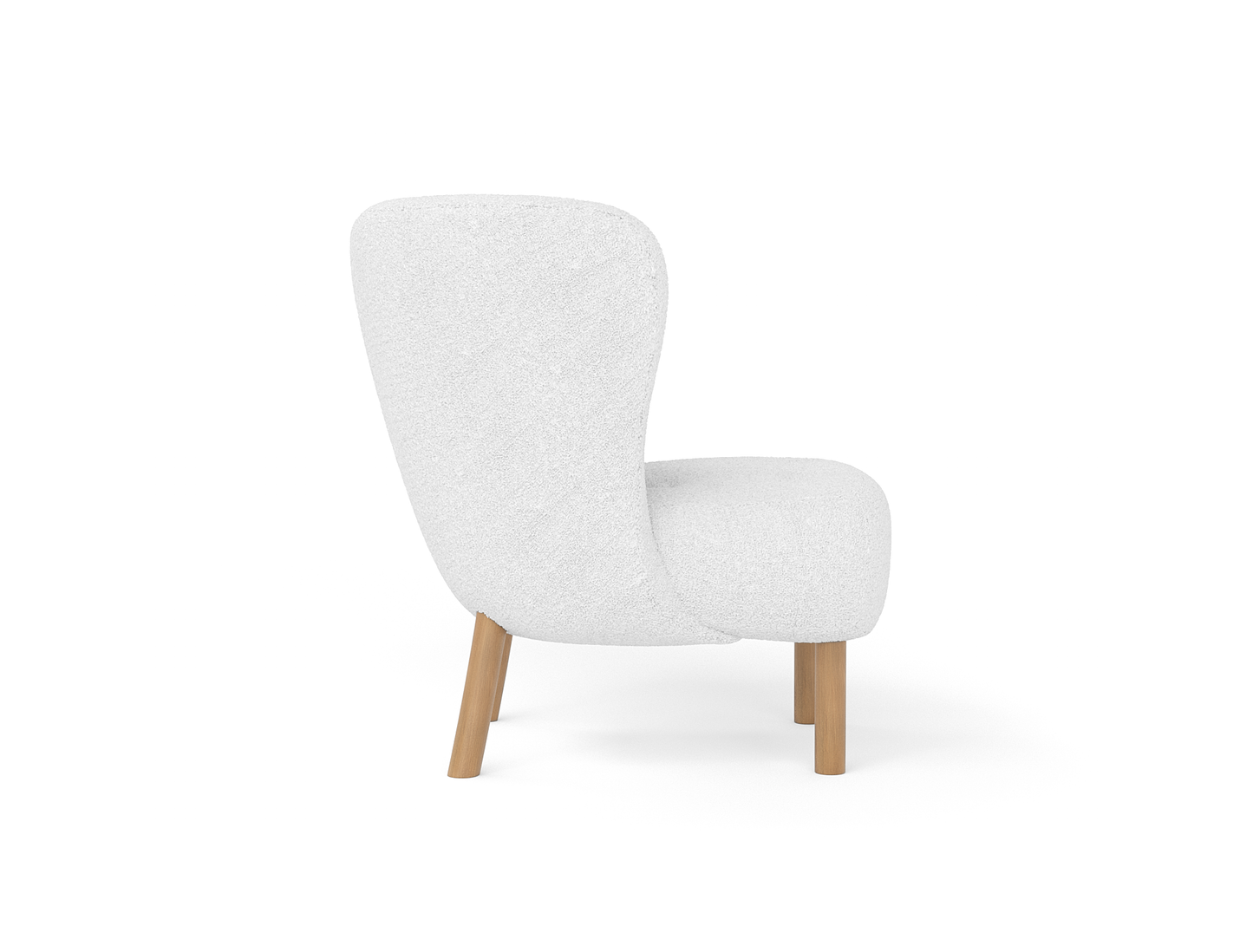 Kaeda White Sherpa Armchair