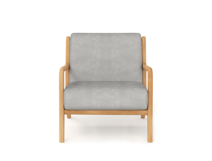 Houston Single Seater Grey Wooden Sofa Armchair