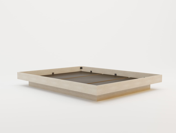 Apollo Natural Wooden Platform Double Bed Frame