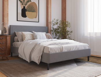 Aria Grey Fabric Double Bed Frame