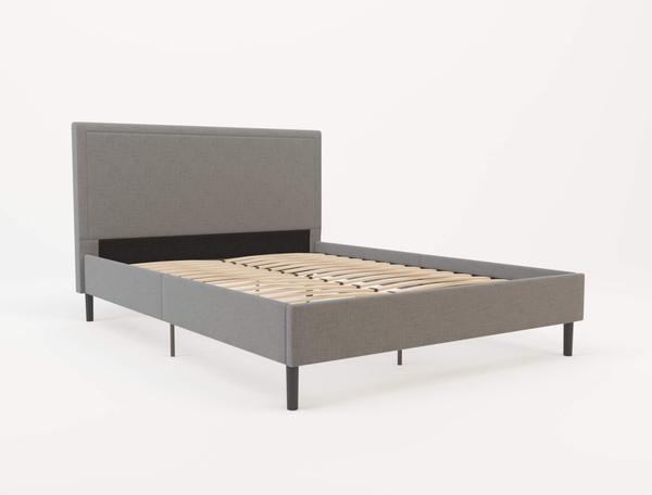 Aria Grey Fabric King Bed Frame