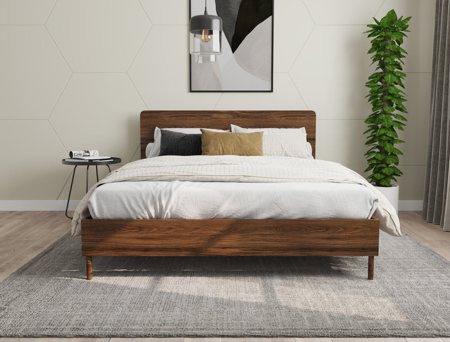 Ari Wooden Walnut Bed Frame