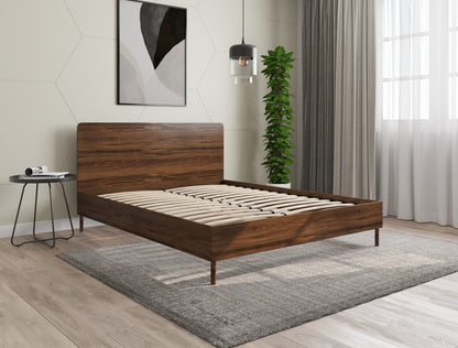 Ari Wooden Walnut Bed Frame