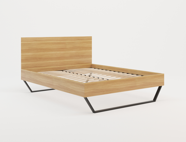 Atlas Wooden Natural King Bed Frame
