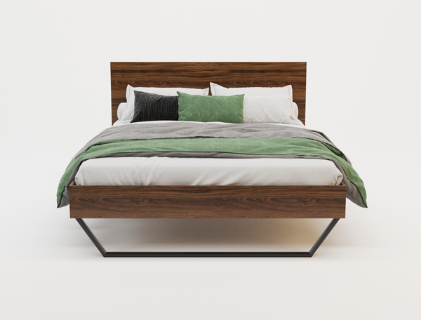 Atlas Wooden Walnut King Single Bed Frame