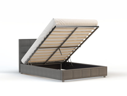 Clair Grey Fabric Gas Lift Bed Frame