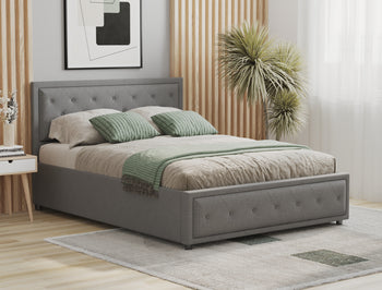 Aydan Grey Fabric Gas Lift Bed Frame