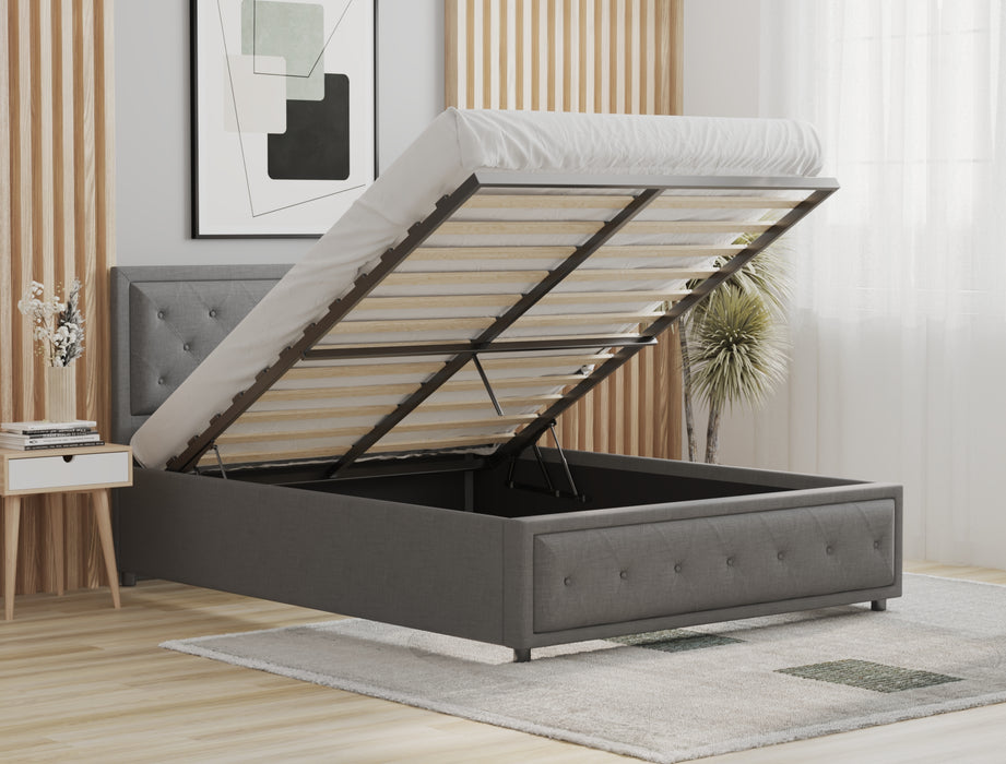 Aydan Grey Fabric Gas Lift Bed Frame
