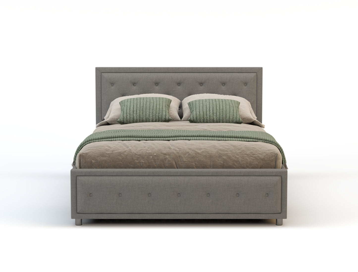 Aydan Grey Fabric Gas Lift Bed Frame