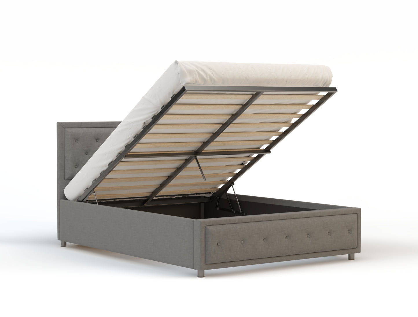 Aydan Grey Fabric Gas Lift Bed Frame