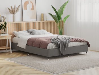 Philipo Grey Fabric Ensemble Bed Frame