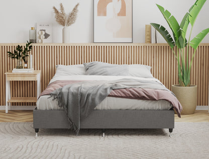 Philipo Grey Fabric Ensemble Bed Frame