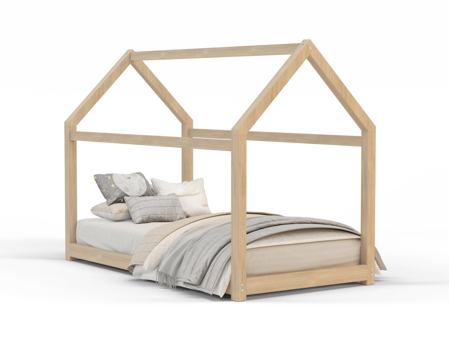 Parker Natural Pine Kid House Bed