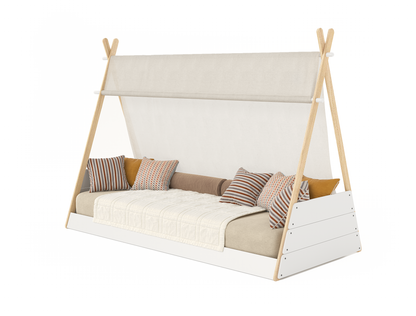 Chloe Natural White Pine Kid Cubby House Bed