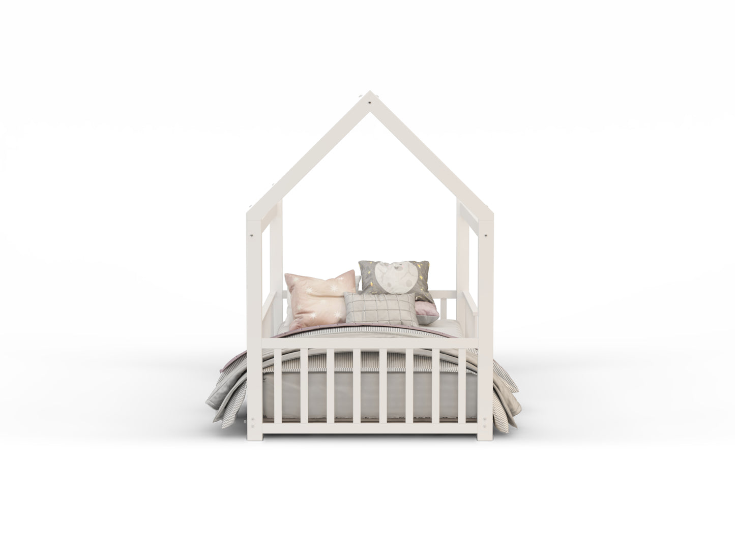 Evans White Pine Kid House Bed