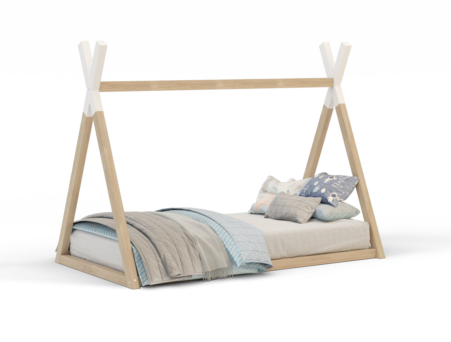 Chloe Natural White Pine Kid House Bed