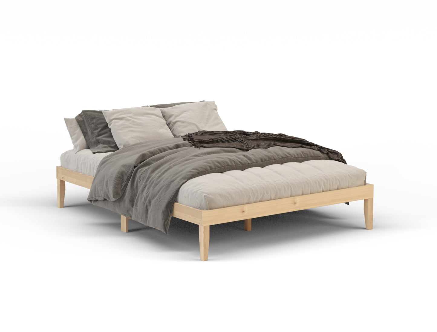 Charlie Wooden Natural Bed Frame