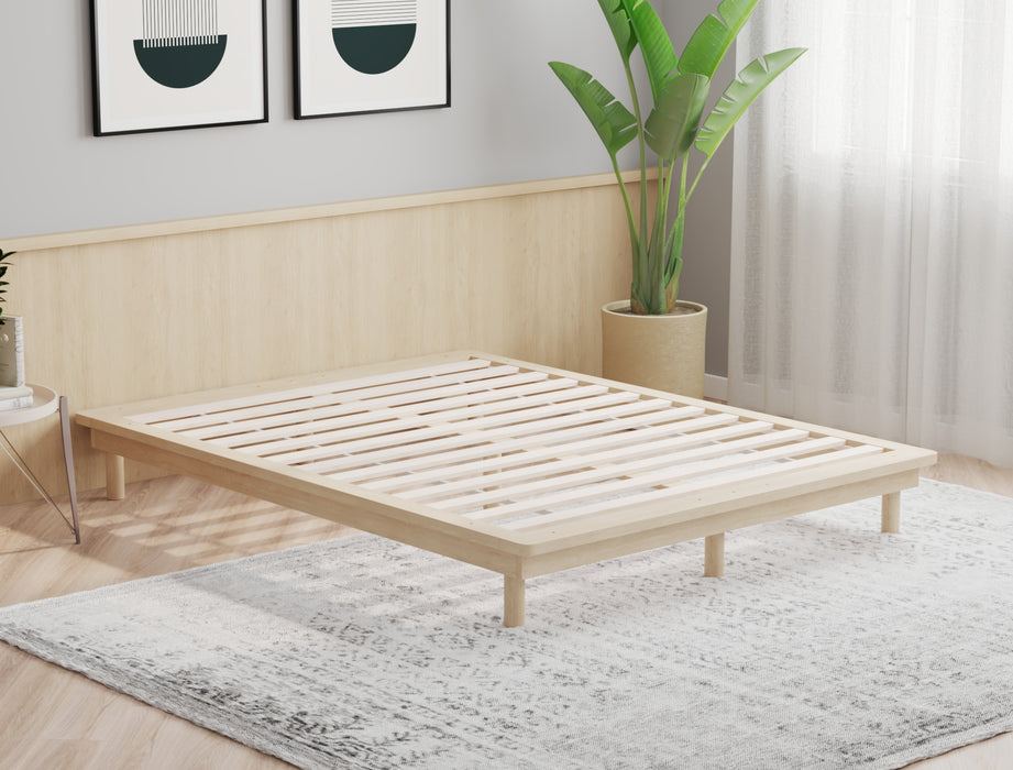 Ronin Natural Wooden Platform Bed Frame