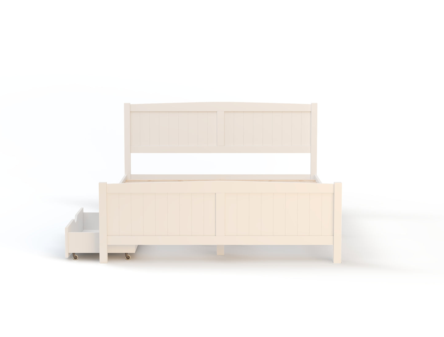 Monty Wooden White 2 x Drawer Bed Frame