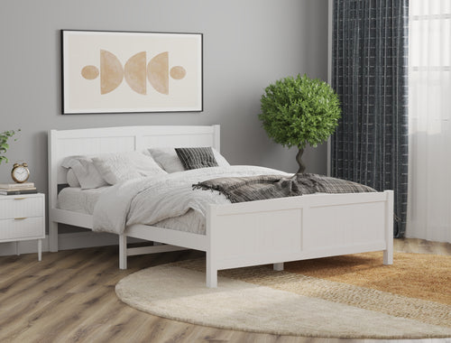 Monty Wooden White Bed Frame