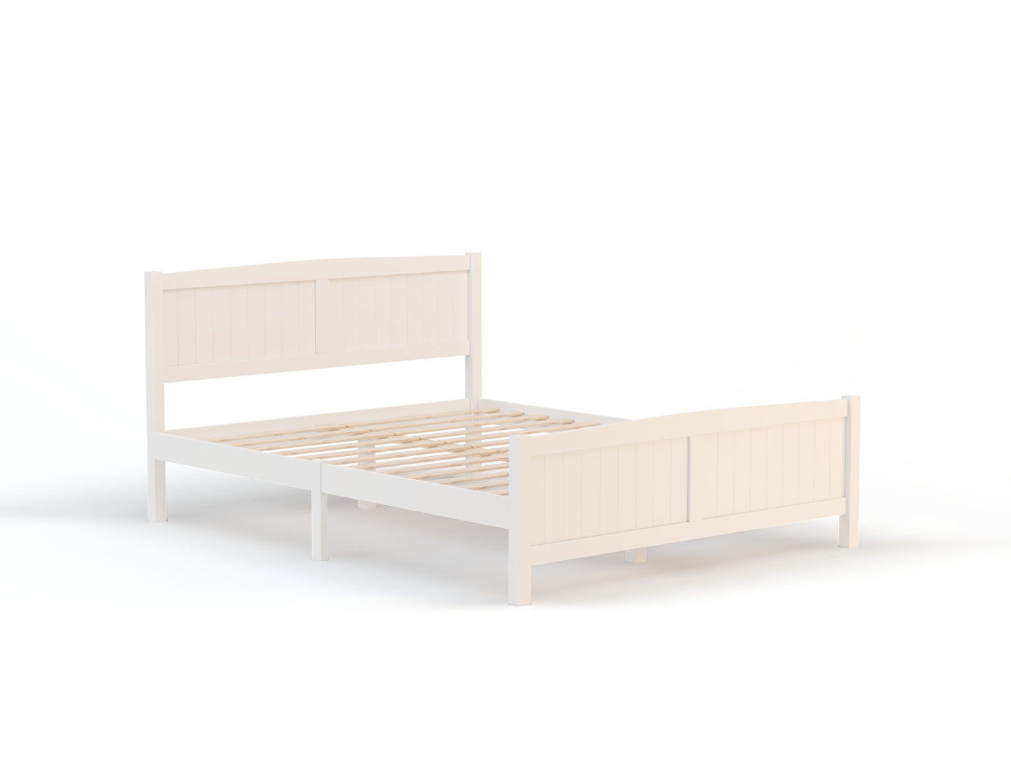 Monty Wooden White Bed Frame