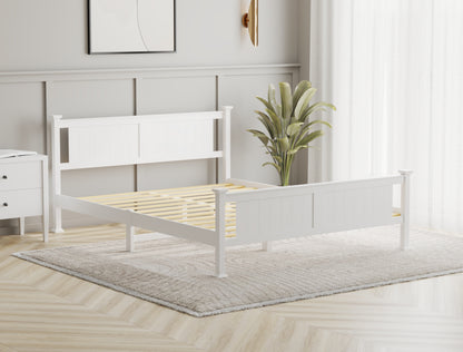 Serena Wooden White Bed Frame