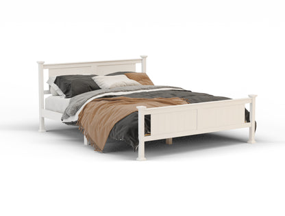 Serena Wooden White Bed Frame