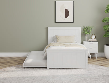 Teo White Wooden Trundle