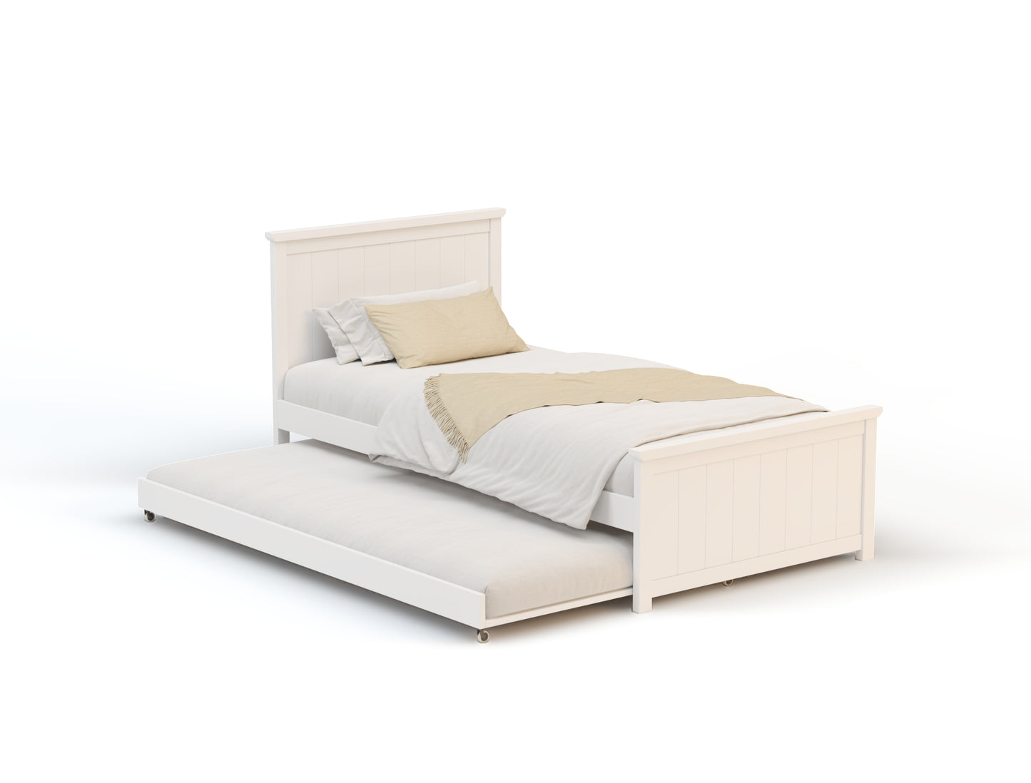 Teo White Wooden Trundle