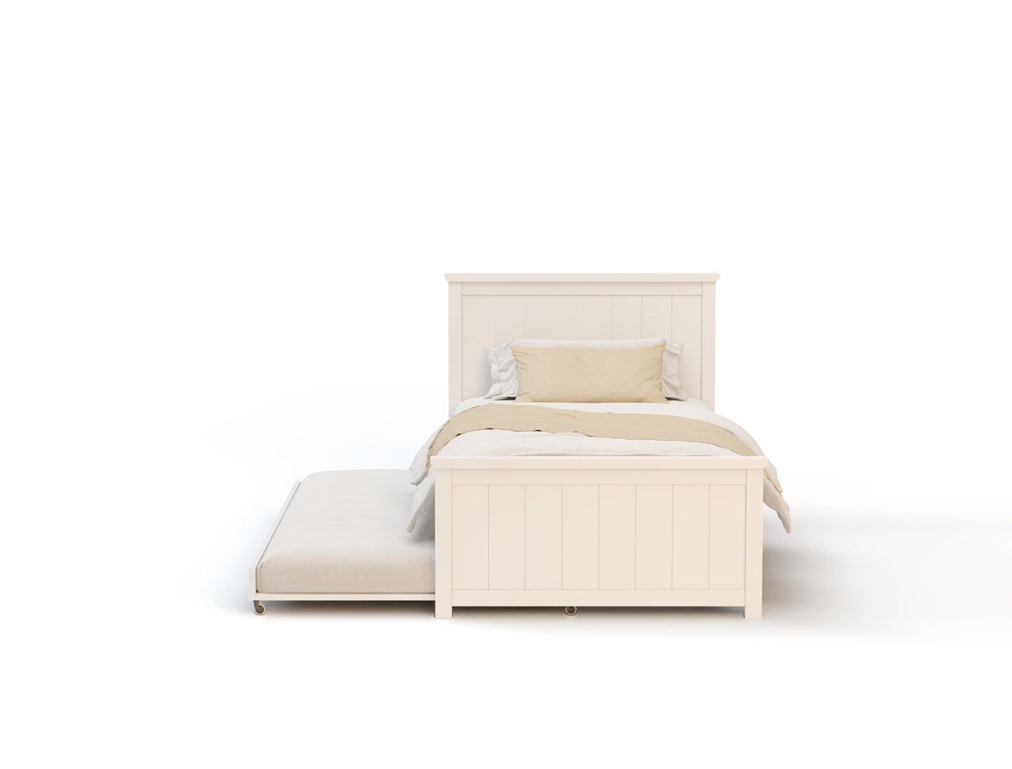 Teo White Wooden Trundle