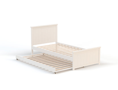 Teo White Wooden Trundle