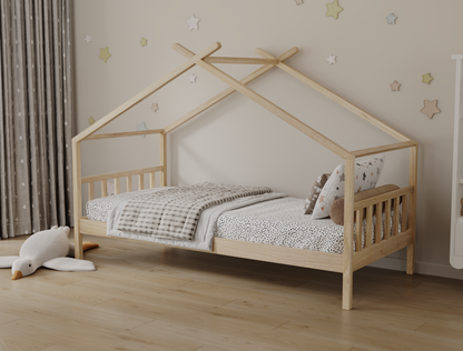 Izumi Natural Pine Kid House Bed