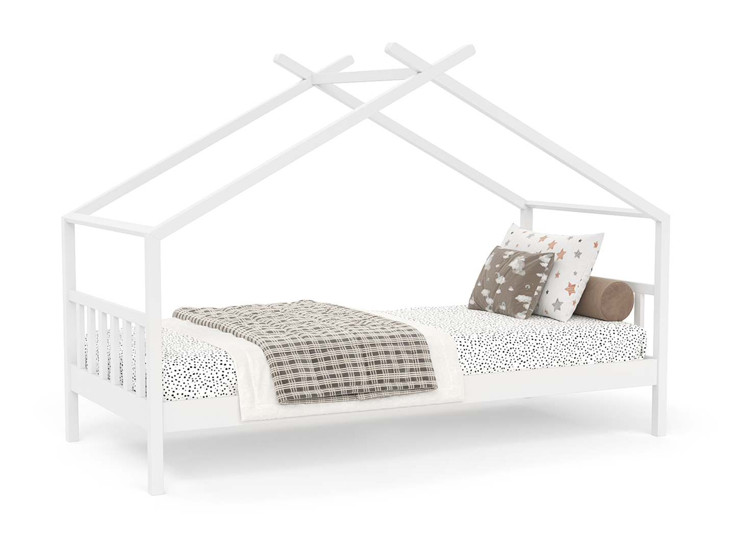 Izumi White Pine Kid House Bed