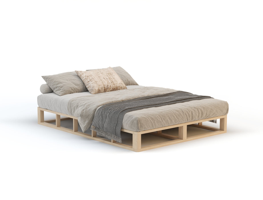 Kingston Natural Wooden Platform Bed Frame