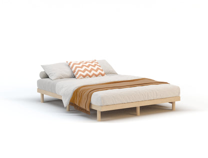 Casey Natural Wooden Platform Bed Frame