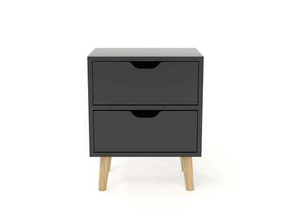 Luca Black Bedside Table