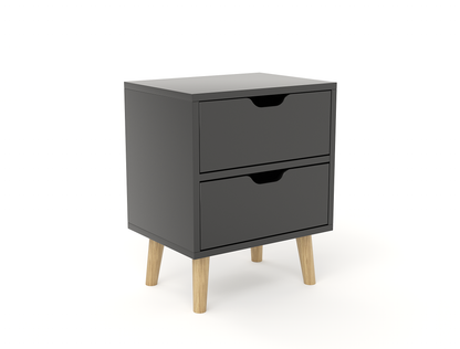 Luca Black Bedside Table