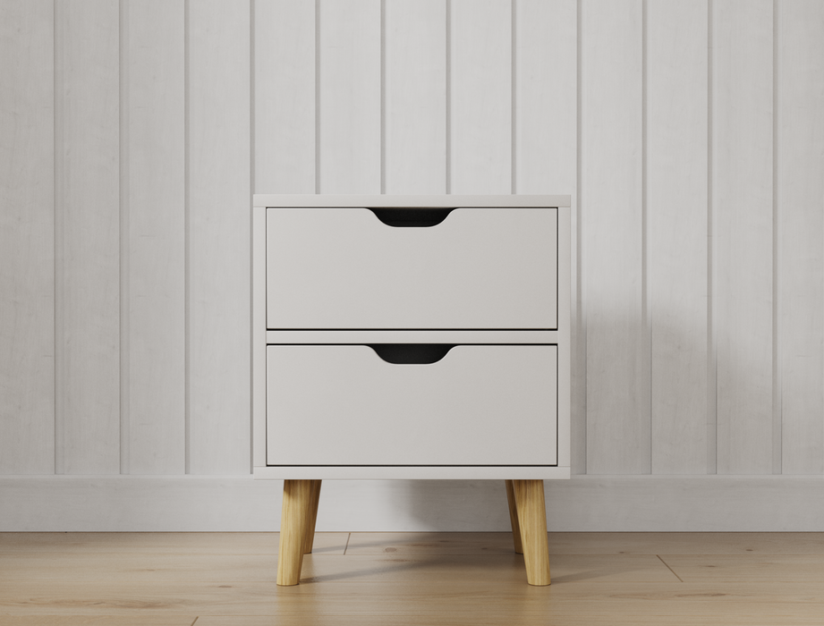 Luca White Bedside Table