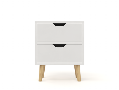 Luca White Bedside Table