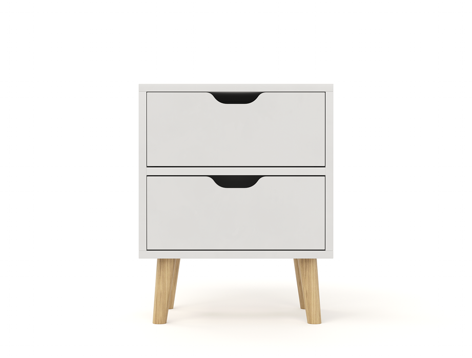 Luca White Bedside Table