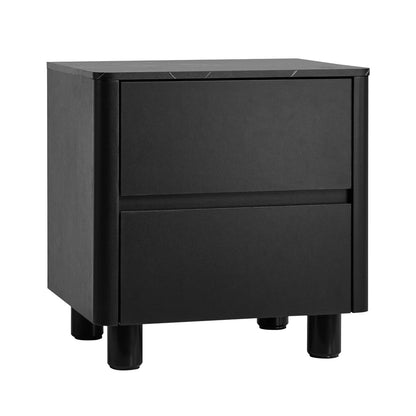 Luna Black Bedside Table