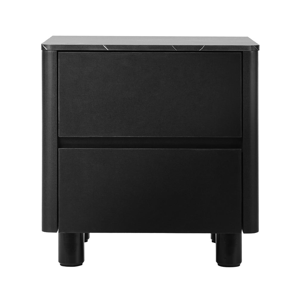 Luna Black Bedside Table
