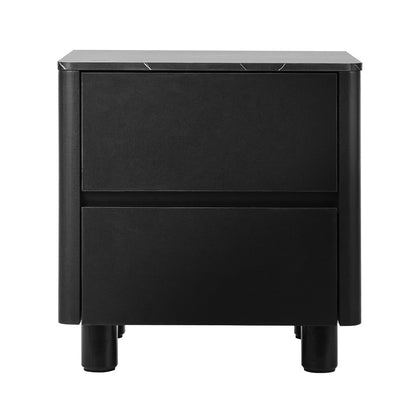 Luna Black Bedside Table