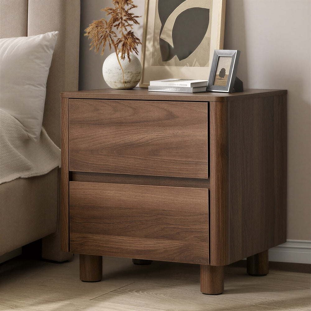 Luna Walnut Bedside Table