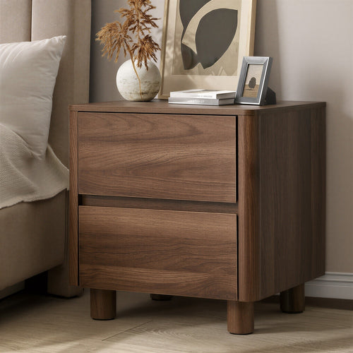 Luna Walnut Bedside Table