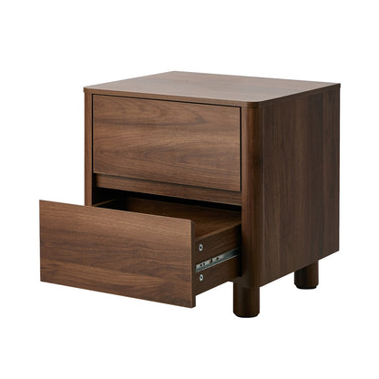 Luna Walnut Bedside Table