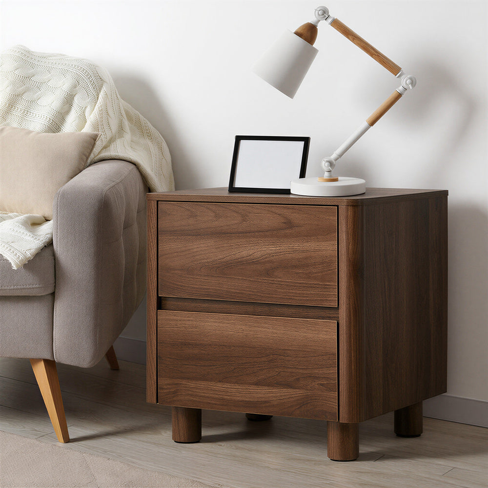 Luna Walnut Bedside Table